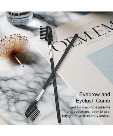 Shop Dual-Sided Eyelash & Eyebrow Spoolie Brush - Reusable Comb with Stainless Steel & Nylon Bristles | Fast International Shipping - Buy Online on GoSupps.com