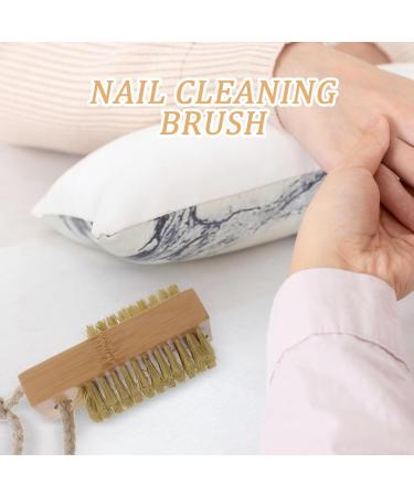 Ipetboom Wooden Nail Brush Cleaning Nail Fingernail Brush Wood 2 Side Nail Scrub Brush with Hanging Rope for Manicure Pedicure Women Kids - Buy Online on GoSupps.com