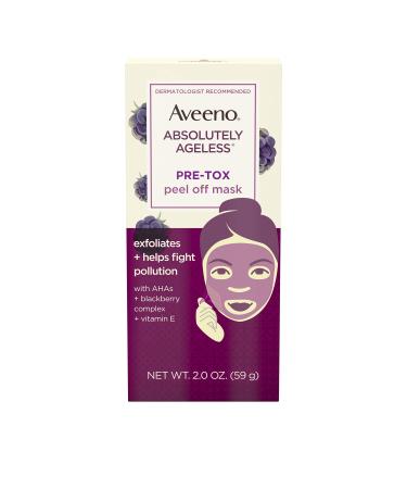 Aveeno Absolutely Ageless Pre-Tox Peel Off Antioxidant Face Mask with Alpha Hydroxy Acids  Vitamin E & Blackberry Complex  Non-Comedogenic  Paraben- & Phthalate-Free  2.0 oz Fresh 2 Ounce (Pack of 1) - Buy Online on GoSupps.com