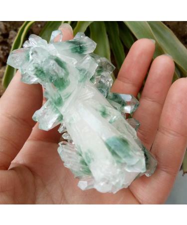 Natural Beautiful Specter Quartz Crystal Cluster Green Ghost Crystal Stone Cluster Reiki qiangang - Buy Online on GoSupps.com