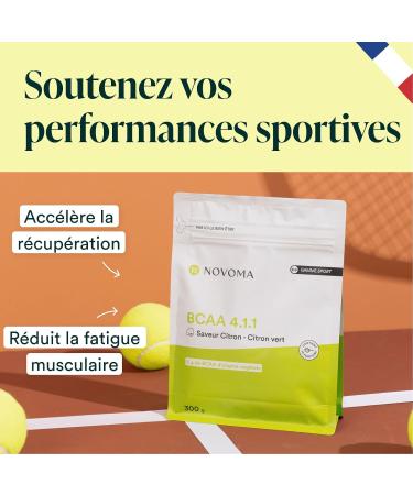 NOVOMA BCAA 4.1.1 Amino Acids for Muscle Recovery 6 g BCAA Powder per Serving Lemon - Lime Flavor 30 Servings Bag 300 g Made in France - Buy Online on GoSupps.com
