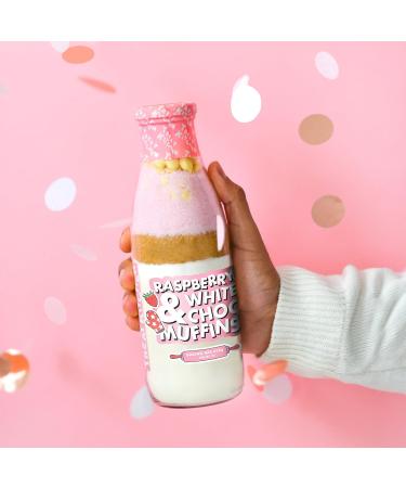 Raspberry & White Chocolate Muffins Baking Bottle | Ready to mix cake gift | Kids Baking Kits - 750ml Treat Kitchen - Buy Online on GoSupps.com