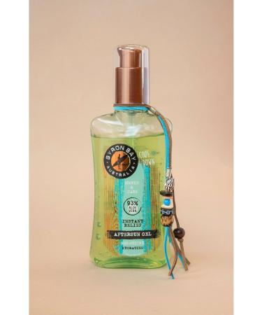 Byron Bay Australia Aftersun Aloe Vera Gel Instant Sunburn Relief - Contains 93% Aloe Vera - Prevents Peeling - Non-Sticky - Refreshing Aloe Vera Fragrance - 200ml - Buy Online on GoSupps.com