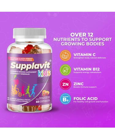 Kids Vitamins and Supplements No Artificial Coloring Allergen-Free for Healthy and Strong Children Natural Fruit Flavors Healthy and Delicious (60 Gummies) 60 Count (Pack of 1) - Buy Online on GoSupps.com