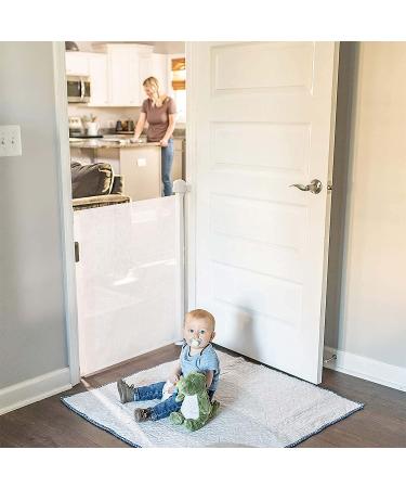 YOOFOR Retractable Baby Gate 33x55 Inch - Extra Wide Safety Gate for Kids, Pets - Indoor Outdoor Mesh Dog Gate - White (Pack of 1) - Buy Online on GoSupps.com