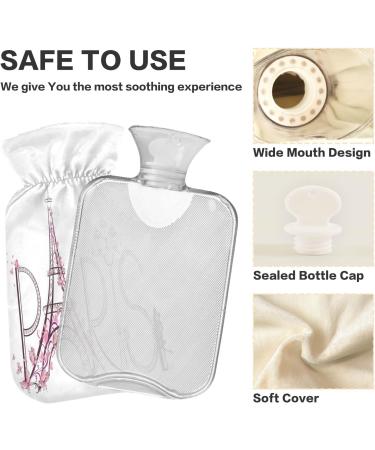 Buy Eiffel Tower Paris Hot Water Bottle 1L - Small Pain Relief Bag with Cover | Eco-Friendly BAP-Free - Buy Online on GoSupps.com