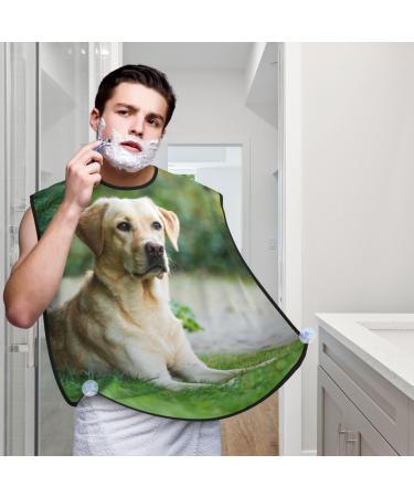 Labrador Retriever Dog Beard Bib Hair Catcher For Men Shaving Men Beard Apron Gift For Fathers Day/Anniversary/Valentines Day/Christmas One Size
