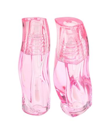 Tube de Gloss L vres Vide Torsad 3ml Semi-transparent Rose Lot de 2 Flacons Rechargeables pour Maquillage L vres Mini Tubes de Rouge DIY Portables et Solide