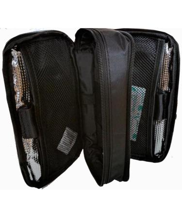 Double Bag Diabetic Travel Organizer Cooler Bag with Ice Packs - Black - Buy Online on GoSupps.com