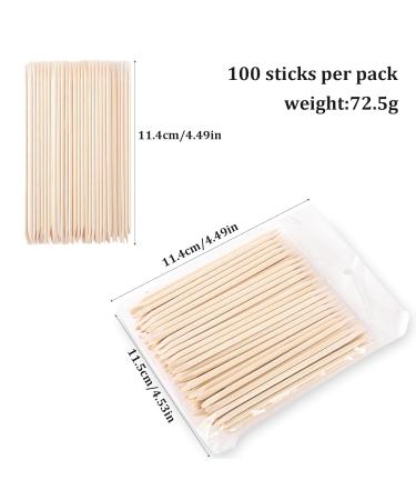 100 Pcs Orange Wooden Sticks - Double-Sided Nail Shaper & Cuticle Pusher for Manicure & Pedicure | Premium Wooden Nail Care Accessories - Buy Online on GoSupps.com