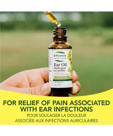 Buy ST FRANCIS HERB FARM Organic Ear Oil 30 ML - Natural Relief for Ear Discomfort | International Shipping Available - Buy Online on GoSupps.com