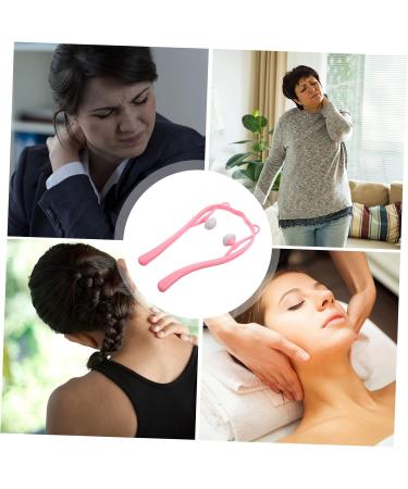 Minkissy Manual Massage Device Set - Deep Tissue Roller for Legs & Neck Hand Massager - 2 Pieces in Pink - Perfect for Muscle Relief & Relaxation - Buy Online on GoSupps.com
