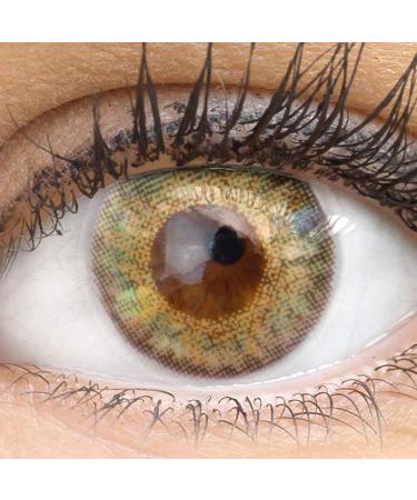 Buy Glamlen Flora Gemstone Green Colored Contact Lenses | Natural Looking Hydrogel | 1 Pair (2 pcs) | Diameter 14.50mm | International Shipping - Buy Online on GoSupps.com