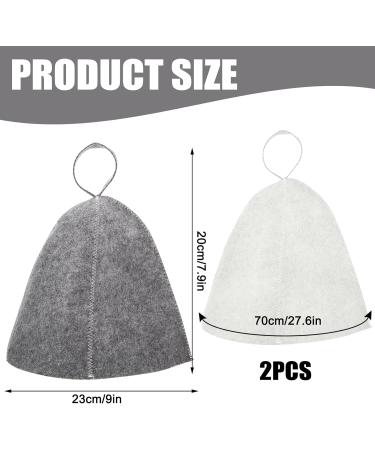 Buy Sauna Hats for Men & Women - 2 Pieces Felt Sauna Caps | Fun & Practical Accessories for Relaxation - Buy Online on GoSupps.com