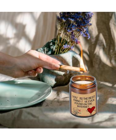 Scented Lavender Soy Wax Candle - Handmade Aromatherapy Gift for Women - 50 Hours Long Lasting - Perfect Gift for Friends - Buy Online on GoSupps.com