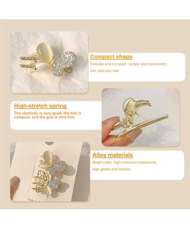 JIEKRIHLO 2 Pcs Butterfly Hair Clips - Small Cute Design for Women and Girls | Perfect Gift for Her - DD001 - Buy Online on GoSupps.com