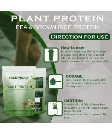 Buy NAK PRO Vegan Plant Protein Powder - 25.21g Protein 4.85g BCAA | Plant-Based Protein for Muscle Gain & Recovery - Chocolate 1Kg - International Shipping - Buy Online on GoSupps.com