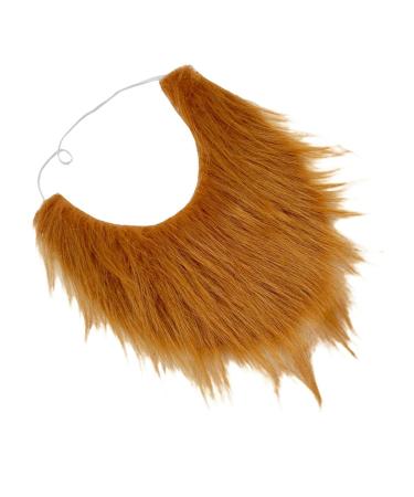 Funny Halloween Party Art Beard with Mustache Realistic U-Shaped Brown Hair Accessories for Men - Buy Online on GoSupps.com