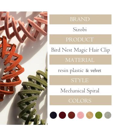 Sizobi 7Pcs Bird Nest Hair Clip Set for Women - Zabernim Hair Accessories | Bird Nest Hair Holder for Ponytails - Buy Online on GoSupps.com