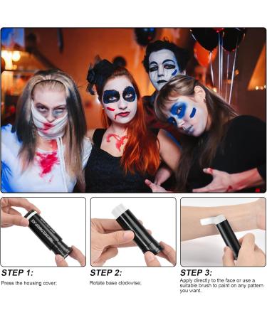  AOMIG Aomig Camouflage Face Painting Body Pencil Stick Face Pencil Stick Army Color Camouflage Face Paint Halloween Makeup (Whit - Buy Online on GoSupps.com