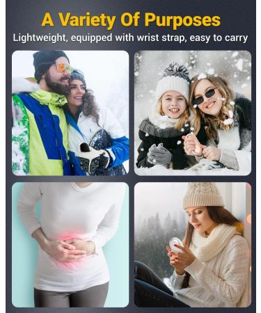 JUANANIUG Rechargeable Hand Warmers 5200mAh - Portable Electric Pocket Warmer/Power Bank for Outdoor Sports - Hunting, Camping, Hiking, Golf - Ideal Winter Gifts for Women and Men (Black) - Buy Online on GoSupps.com