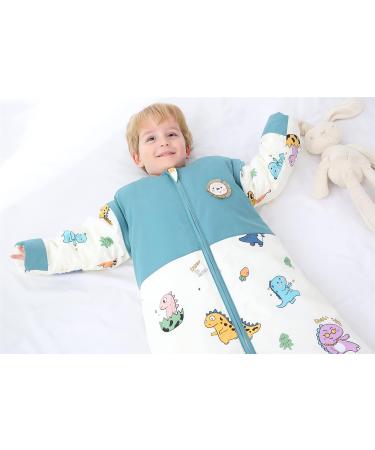 Chilsuessy Winter Baby Sleeping Bag 2.5 Tog | Dinosaur Park Design | 150cm/6-9 Years | Adjustable Length and Removable Sleeves | Kids Wearable Blanket for Boys and Girls, Toddler Sleeping Sack - Buy Online on GoSupps.com