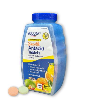 FUSION SHOP STORE Smart choices meaningful life! Antacid Extra Strength Smooth 750mg- Fruit Chewable Tablets 140ct (Pack of)