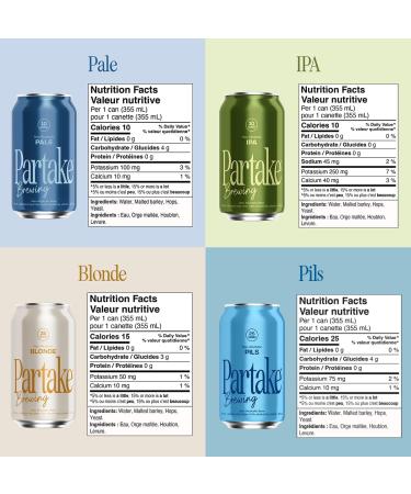 Partake Brewing non-alcoholic beer - Variety Pack - 24-Pack of 12oz Cans. Low-Calorie Low-Carb No Sugar Award-Winning Taste All-Natural Ingredients-Great Tasting Beer Without the Empty Calories - Buy Online on GoSupps.com