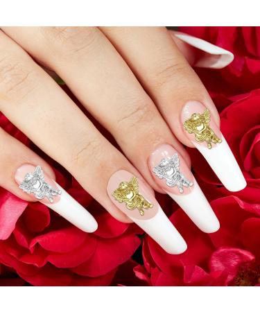 PAGOW 100PCS Baroque Angel Baby Nail Charms - 3D Embossed Nail Art Accessories for Women Manicure DIY - Buy Online on GoSupps.com