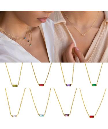 OralGos October Birthstone Necklace | Delicate Stainless Steel Choker Jewelry for Women & Girls - Buy Online on GoSupps.com