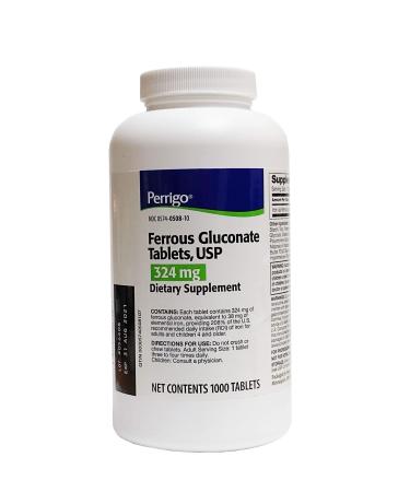 Ferrous Gluconate Tablet 324mg Green 1000ct