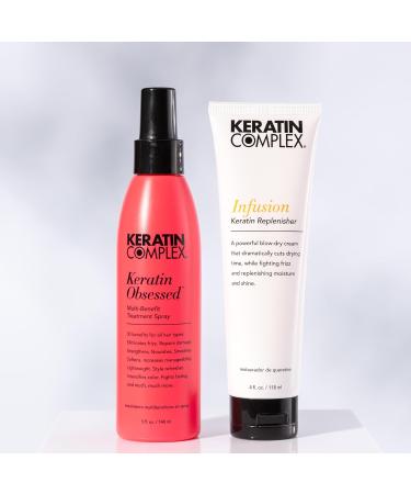 Buy Keratin Complex Blow Dry Essential Kit - Keratin Obsessed & Infusion Replenisher | 5oz + 4oz - Worldwide Shipping - Buy Online on GoSupps.com