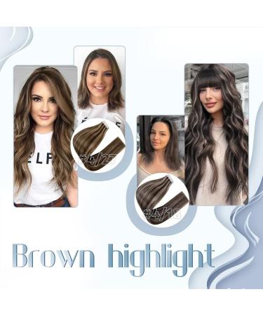 Buy Hetto Tape-In Real Hair Extensions - Brown & Dark Brown #P4/27 | Remy Hair 55cm 50g - Buy Online on GoSupps.com