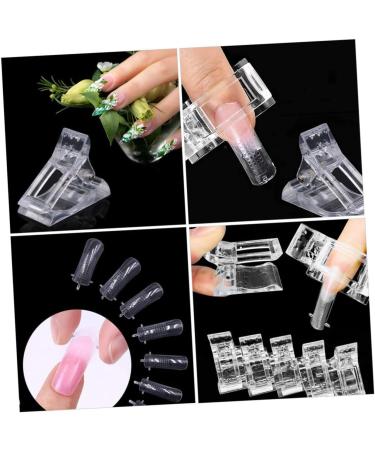 DOITOOL 3 Sets Nail Set Manicure Accessory Gel Kit for Nails Diy Nail Forms Plastic Finger Extension Clip Professional Nail Clips Nail Gel Stainless Steel and Nylon Fiber White Scale Tool - Buy Online on GoSupps.com