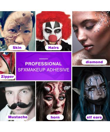 Spirit Gum Adhesive & Remover Kit - 13ml Glue + 30ml SFX Makeup Remover for Halloween Cosplay & Stage | International Shipping - Buy Online on GoSupps.com