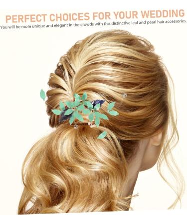 FOMIYES Hair Comb Hair Accessories Teasing Combs for Women Wedding Hair Accessories Hair Combs for Women Accessories Floral Hair Comb Wedding Headpiece for Bride Green Decor Bridal Metal - Buy Online on GoSupps.com