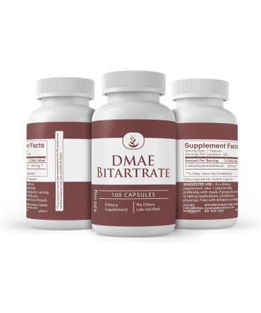 Buy Pure Original Ingredients DMAE Bitartrate - 100 Capsules | No Additives | Lab Verified Quality - Buy Online on GoSupps.com
