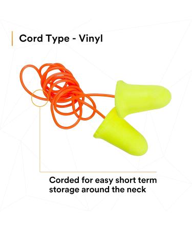 3M Ear Plugs 200/Box - E-A-Rsoft FX 312-1260 Corded Disposable Foam with NRR 33 for Drilling Grinding Machining & More - Buy Online on GoSupps.com