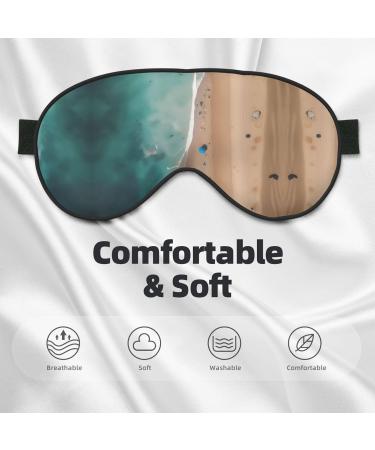 Aerial View Beach Eye Mask | Soft Elastic Adjustable Sleep Mask for Men & Women - International Shipping - Buy Online on GoSupps.com