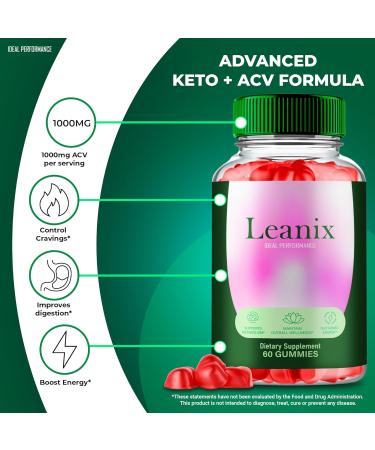 Leanix Keto ACV Gummies Leanix ACV-Keto Gummies 1000MG - Maximum Strength Lea Nix Gummy All Natural Apple Cider Vinegar Vitamin B12 Pomegranate Leanix ACV Keto Gummies Reviews (5 Pack) - Buy Online on GoSupps.com