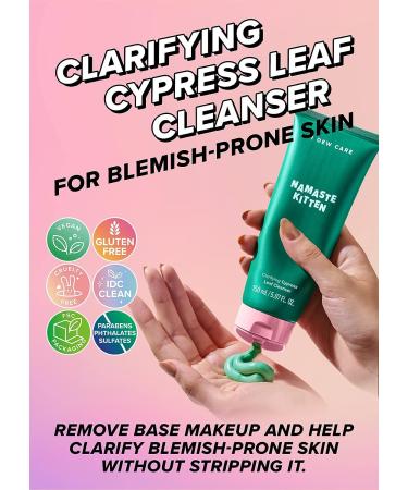 I DEW CARE Namaste Kitten Face Wash with Cypress Leaf Extract and SA | Daily Gentle Makeup Remover and Acne Foaming Cleanser | Hydrating Finish | Korean Foam Cleanser for Sensitive Skin - Buy Online on GoSupps.com