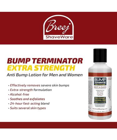 Bump Terminator Extra Strength Alcohol-Free Lotion - Razor Bump Treatment for Men & Women | 4oz - Buy Online on GoSupps.com