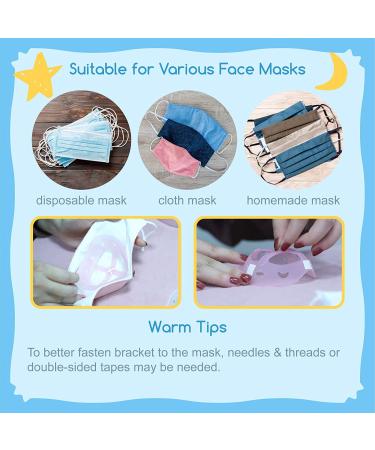 Kid Silicone Mask Bracket - Small 3D Face Frame for Cloth Mask (5 Pcs, Jelly Colors) - Buy Online on GoSupps.com