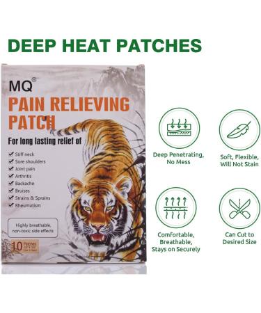 MQ Herbal Pain Relief Patches - 20 Plasters for Knee, Back, Joint & Muscle Pain - Up to 12 Hours Relief - Buy Online on GoSupps.com
