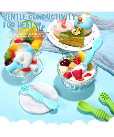 4 Pieces Baby Spoons Set - Silicone Learning Spoon for Babies 4+ Months | Feeding Starter Tools in 4 Colors - Buy Online on GoSupps.com