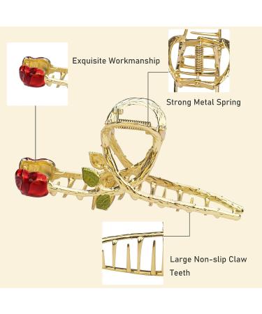 6 Pcs Flower Metal Hair Claw Clips - Tulip Hair Barrettes for Woman and Girls - Strong Hold Hair Clamps - Fashion Accessories for Thick Curly Hair - Buy Online on GoSupps.com