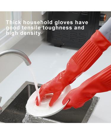 GIFZES Cleaning Gloves Full Hand Protection Gloves Waterproof Non-slip Dishwashing Gloves Heat-insulated Kitchen Cleaning Tool Red S - Buy Online on GoSupps.com