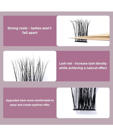 Buy 12mm Individual Quewel Eyelashes - Natural DIY Extensions Segments for Makeup - 1 Pack - Buy Online on GoSupps.com