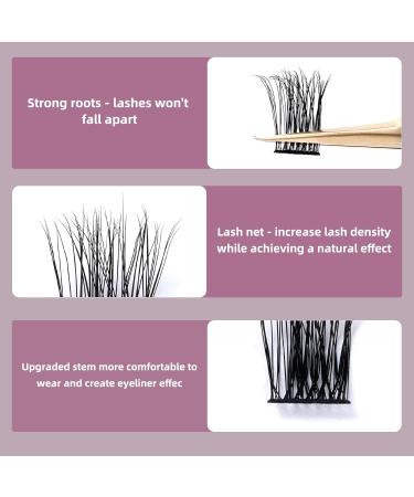 Individual Eyelash Segments 10mm - Natural 02-C - DIY Eyelash Extensions for Makeup - Buy Online on GoSupps.com