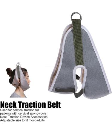 Demeras Adjustable Neck Traction Belt - Skin-Friendly Washable Gray Canvas Girdle for Cervical Traction Chair | International Shipping Available - Buy Online on GoSupps.com